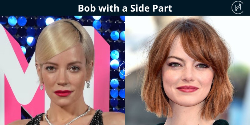 Bob with a side part - Hairstyle for Women with Hair Loss and Thinning Hair